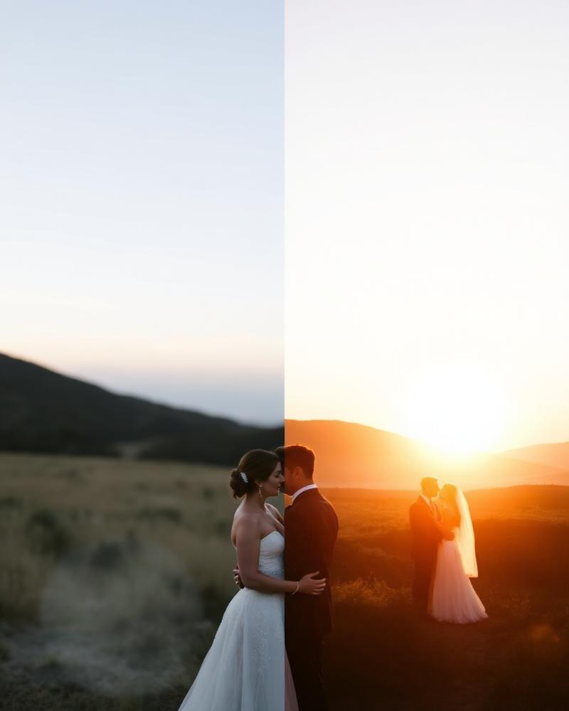 💍 Wedding Film — before and after LUT applied